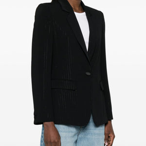 Emporio Armani Pinstripe single-breasted blazer jacket