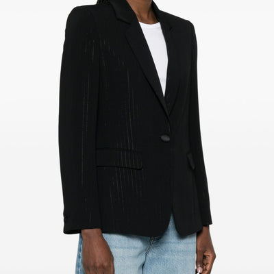Emporio Armani Pinstripe single-breasted blazer jacket