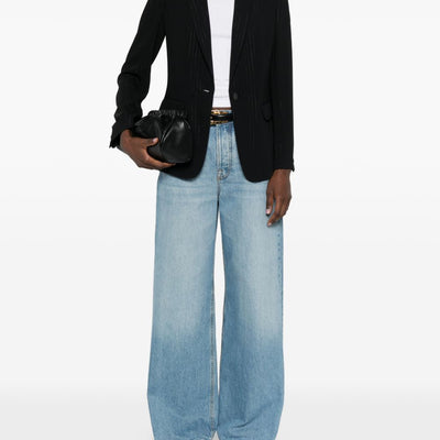 Emporio Armani Pinstripe single-breasted blazer jacket