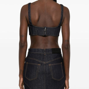 Givenchy Denim cotton bra top