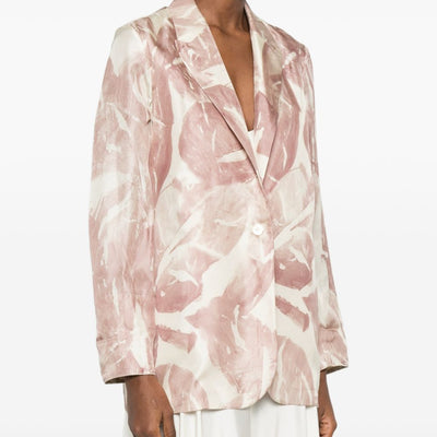 Alysi Printed single-breasted jacket