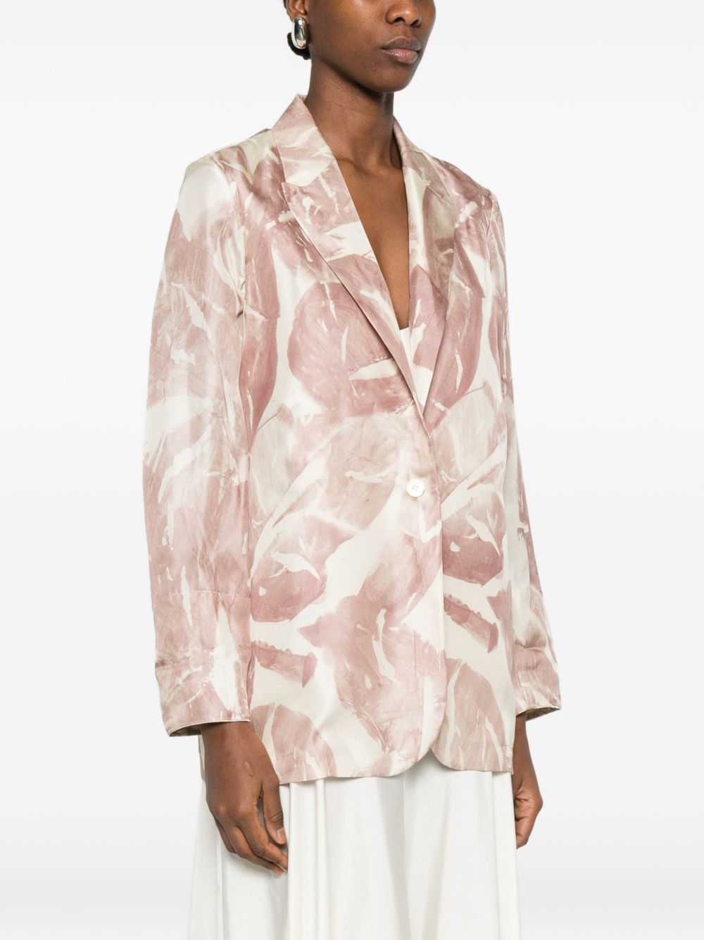 Alysi Printed single-breasted jacket