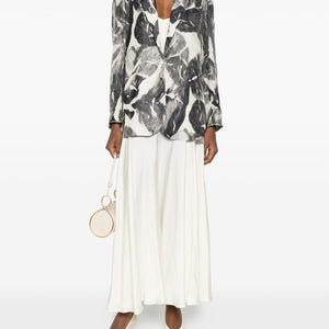 Alysi Silk & Nylon Printed single-breasted jacket