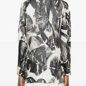 Alysi Silk & Nylon Printed single-breasted jacket