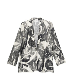 Alysi Silk & Nylon Printed single-breasted jacket