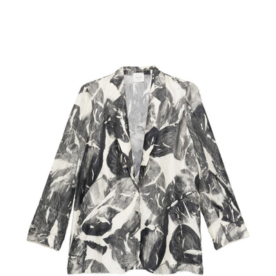 Alysi Silk & Nylon Printed single-breasted jacket