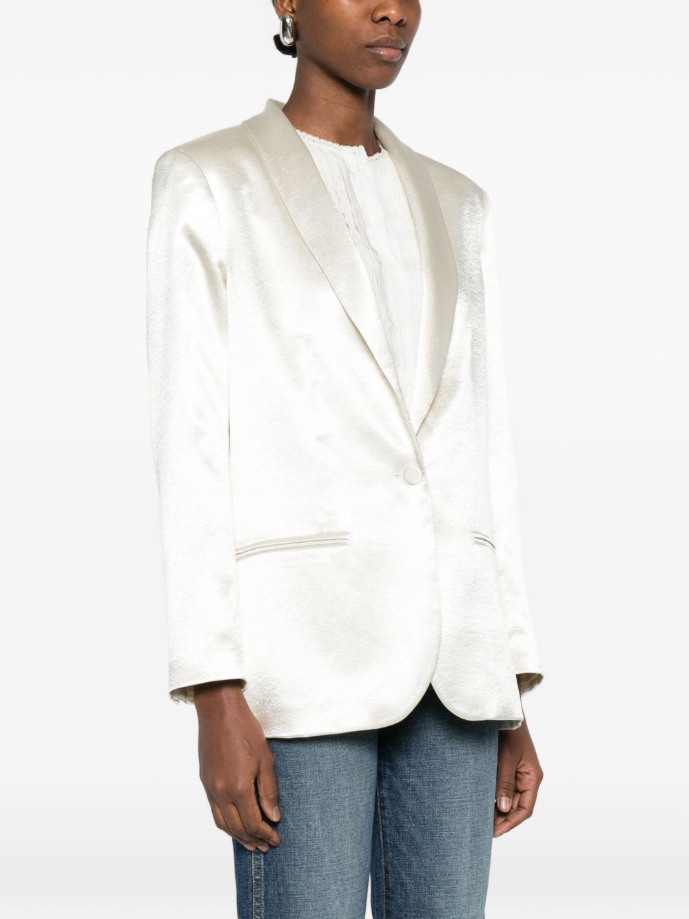 Alysi Silk & Nylon Single-breasted blazer jacket