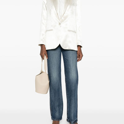 Alysi Silk & Nylon Single-breasted blazer jacket