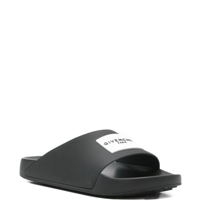 Givenchy Label Slide mules in rubber