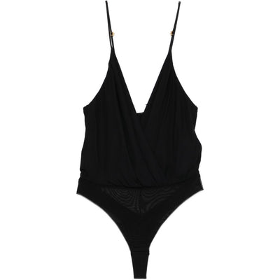 Elisabetta Franchi V-neck adjustable shoulder straps brief cut Bodysuit