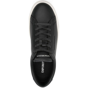 Emporio Armani leather lace-up sneakers