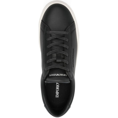 Emporio Armani leather lace-up sneakers