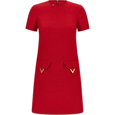Valentino VLogo Signature wool and silk dress