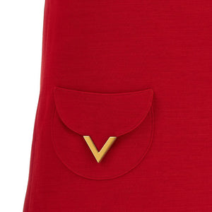 Valentino VLogo Signature wool and silk dress