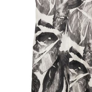 Alysi V-neck print detail sleeveless Printed silk dress