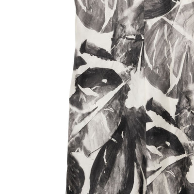 Alysi V-neck print detail sleeveless Printed silk dress