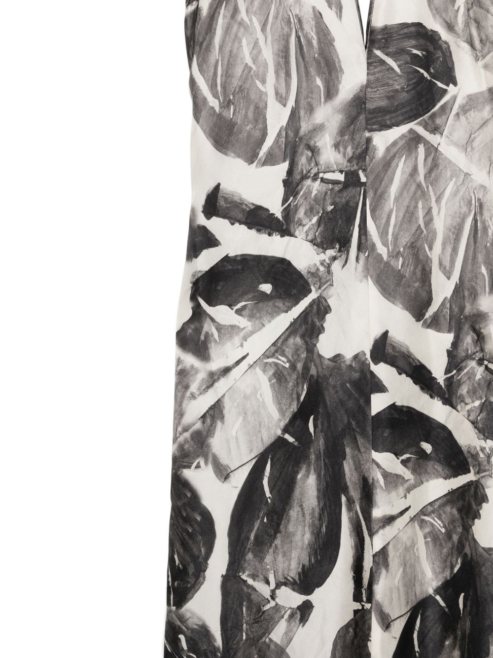 Alysi V-neck print detail sleeveless Printed silk dress
