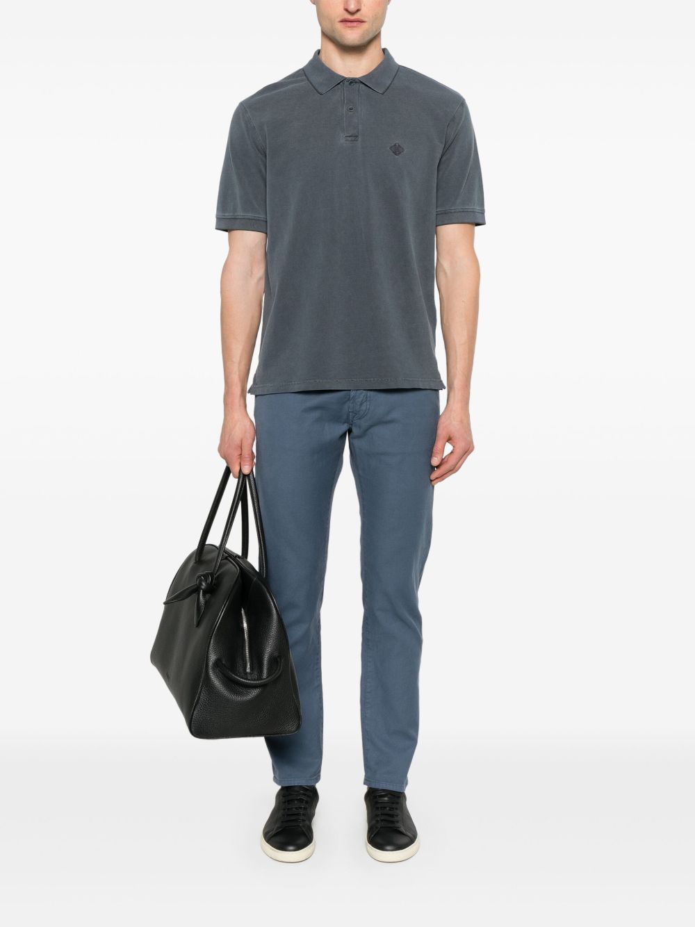 Herno Logo cotton polo shirt