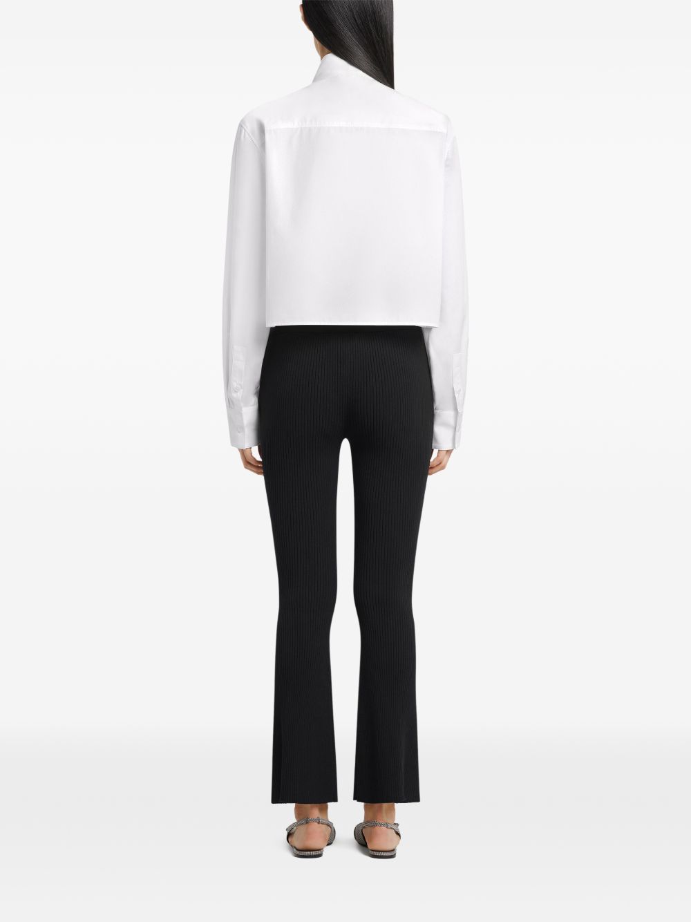 Courreges Pre CourrÃ¨ges Ribbed knitted trousers