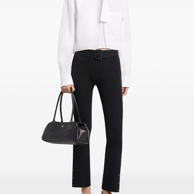 Courreges Pre CourrÃ¨ges Ribbed knitted trousers
