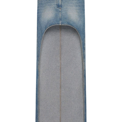Courreges Pre CourrÃ¨ges Denim cotton skirt