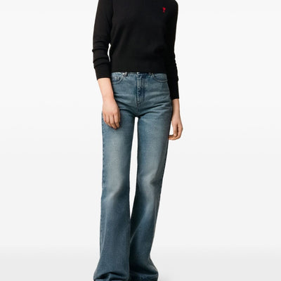 Ami Paris Coeur monogram motif Ami De Coeur wool sweater