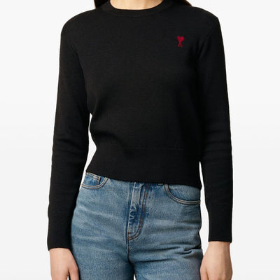 Ami Paris Coeur monogram motif Ami De Coeur wool sweater