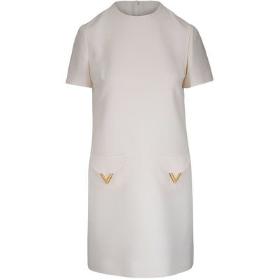 Valentino VLogo Signature wool and silk dress