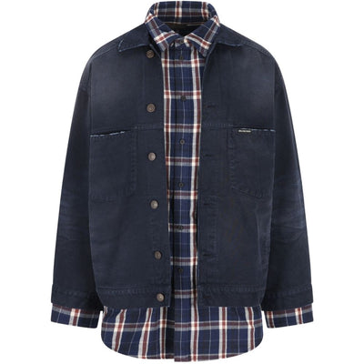 Balenciaga patched shirt jacket