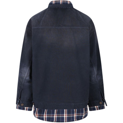 Balenciaga patched shirt jacket
