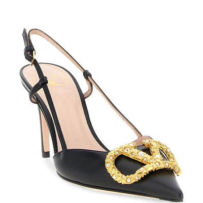 Valentino Garavani Vlogo Signature Slingback Décolleté In 80mm