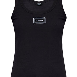 Versace Logo cotton tank top