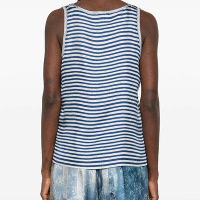 Pierre Louis Mascia Striped silk tank top