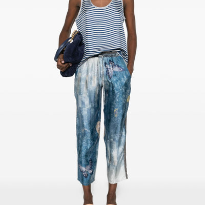 Pierre Louis Mascia Striped silk tank top
