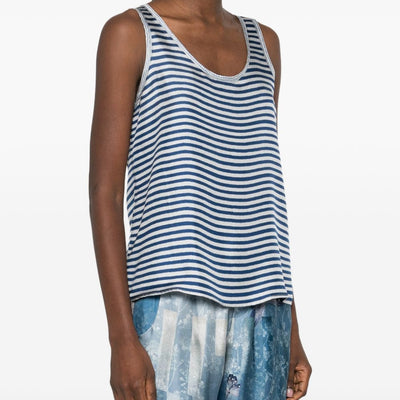 Pierre Louis Mascia Striped silk tank top