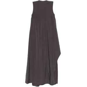Alysi V-neck sleeveless ruffle detail Long dress