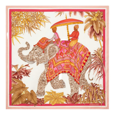 Ferragamo Silk Scarf With Indian Print