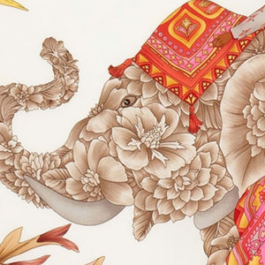Ferragamo Silk Scarf With Indian Print