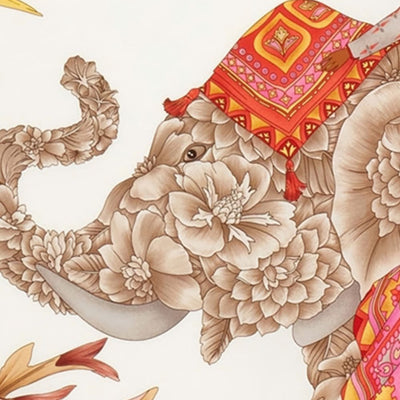 Ferragamo Silk Scarf With Indian Print
