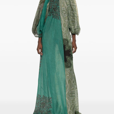 Pierre Louis Mascia Silk and cotton blend long dress