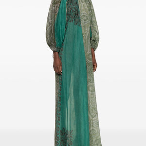 Pierre Louis Mascia Silk and cotton blend long dress