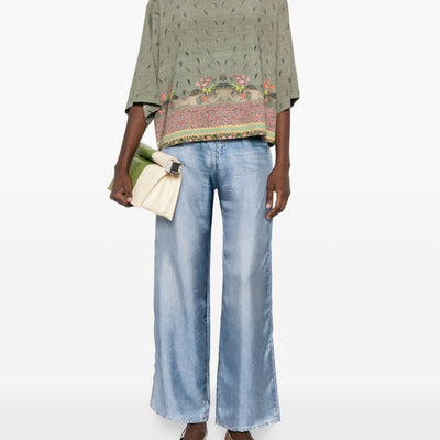 Pierre Louis Mascia Printed silk blouse