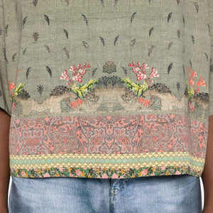 Pierre Louis Mascia Printed silk blouse