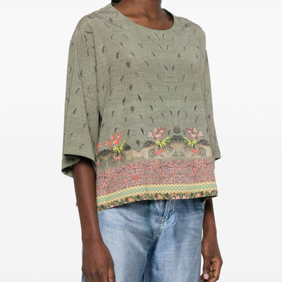 Pierre Louis Mascia Printed silk blouse