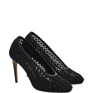 Ferragamo 90mm macramé pumps