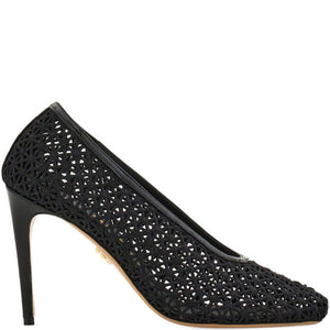 Ferragamo 90mm macramé pumps