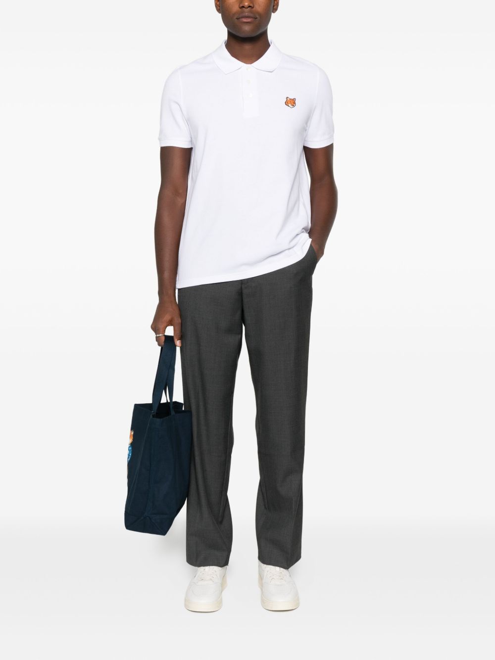 Maison Kitsuné Maison KitsunÃ© Fox Head cotton polo shirt
