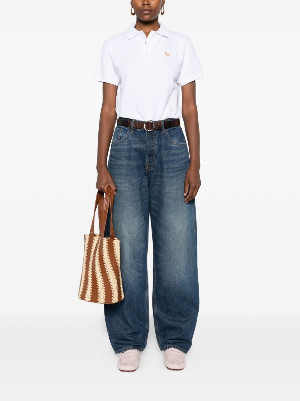 Maison Kitsuné Baby Fox-motif Polo Top