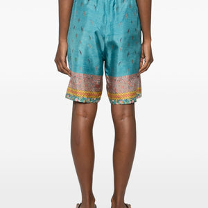 Pierre Louis Mascia Printed silk shorts