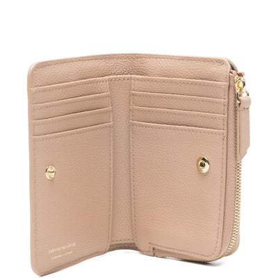 Emporio Armani Deer-Print Leather Bifold Wallet